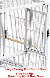 1/2/3-Combo Stacker Center Divided Breeder Breeding Bird Flight Double Rolling Cage for Aviaries Canaries Cockatiels Lovebirds Finches Budgies Small Parrots