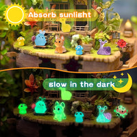 DIYDEC 60PCS Luminous Mini Resin Animals 60 Styles Miniatures Glow - 206pcs mini figures toys - image 4