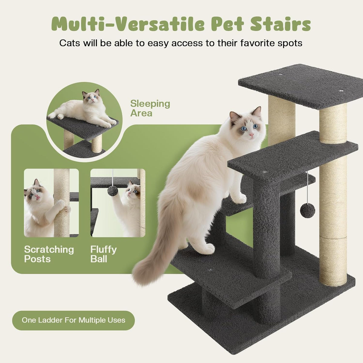 4-Step Pet Steps for Cats/Dogs - Gray / 1 / 4-step - image 4