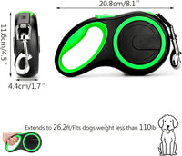Segarty 26ft Dog Leash Retractable - Green / 26ft(up to 110 lbs) - image 4