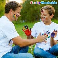 AROIC 8PCS Washable Finger Paint, Non-Toxic Finger Paints – Fun for Kids & Family - 8 Colors (2.1oz) - image 4