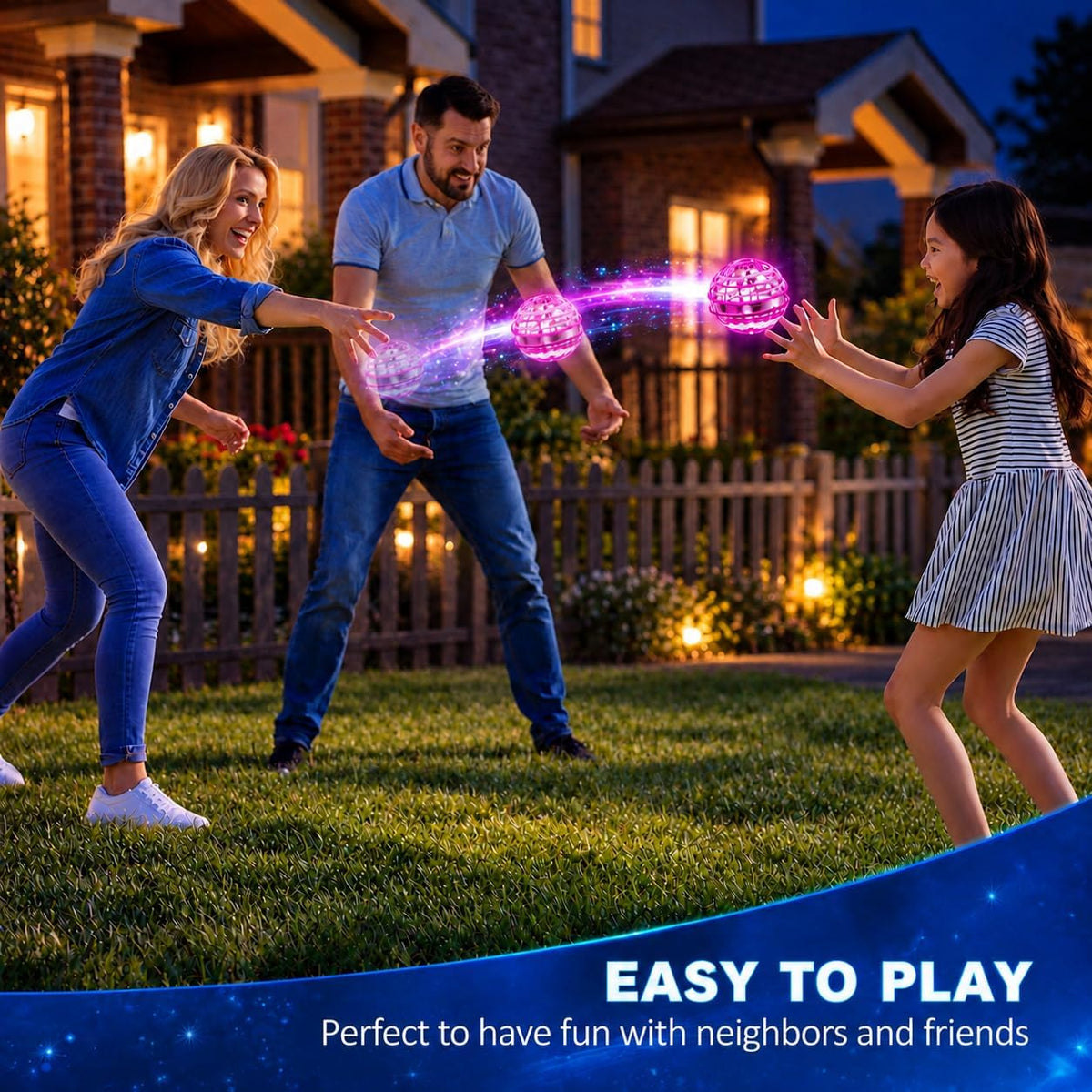 LEMATRIX Flying Orb Ball Toy - Pink - image 4