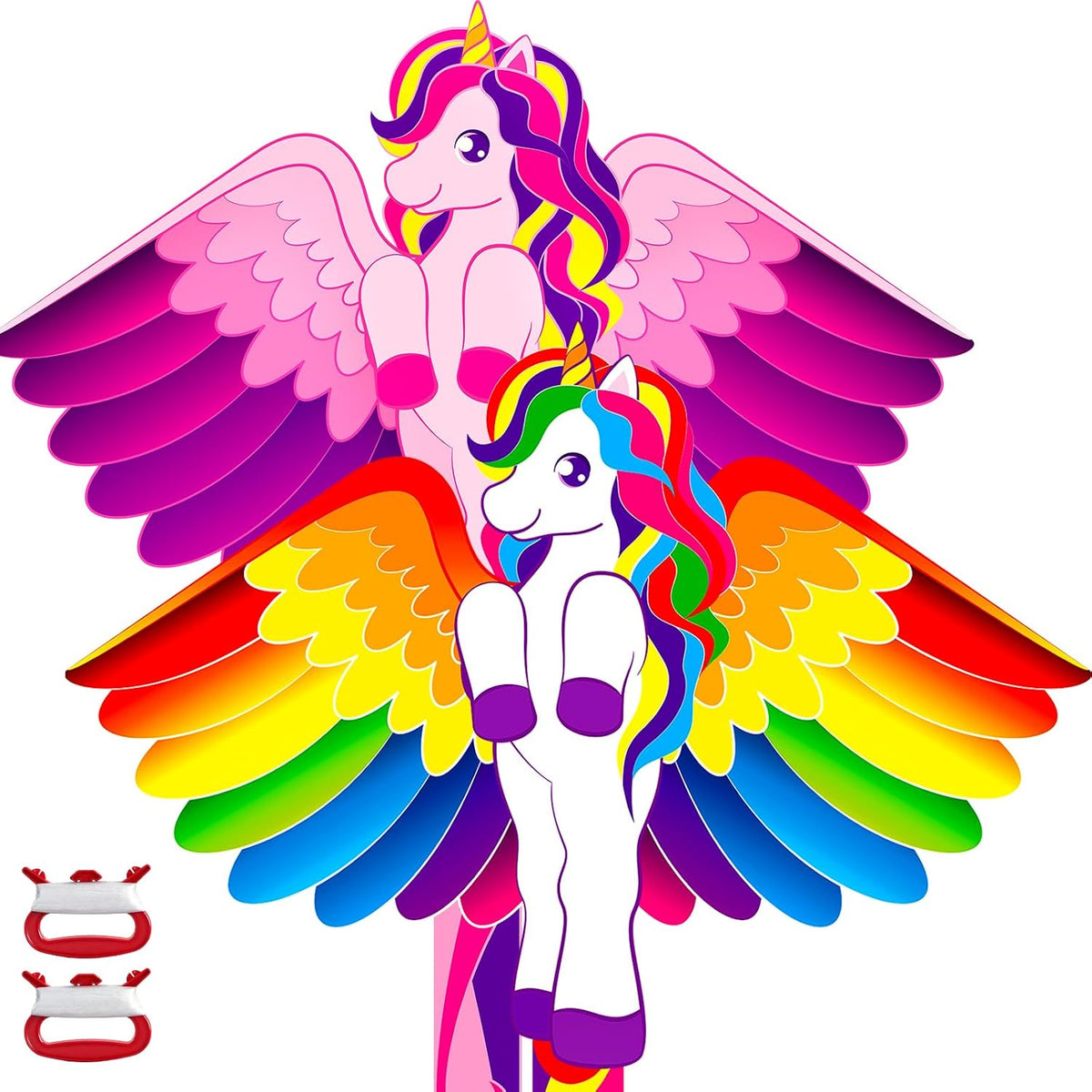 Kite for Kids Ages 4-8-12 & Adults - 2Pcs Unicorn Kites