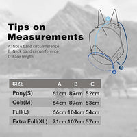 Harrison Howard Pro LumiVista Horse Half Face Fly Mask Large Eye Space with Ears UV Protection for Horse Iridescent Prints M