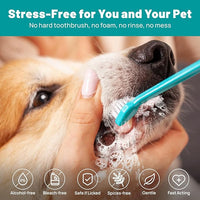 Dog Dental Care Finger Wipes - Teeth Cleaning Finger Wipes for Dog & Cats - Tooth Brushing Kit Dental Wipes for Dog - Reduces Plaque & Freshens Breath (100 PCS, Unscented)