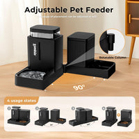 Automatic Cat Feeder, Gravity Cat Food Dispenser - 0.8 Gallon x 2 / Grey - image 4