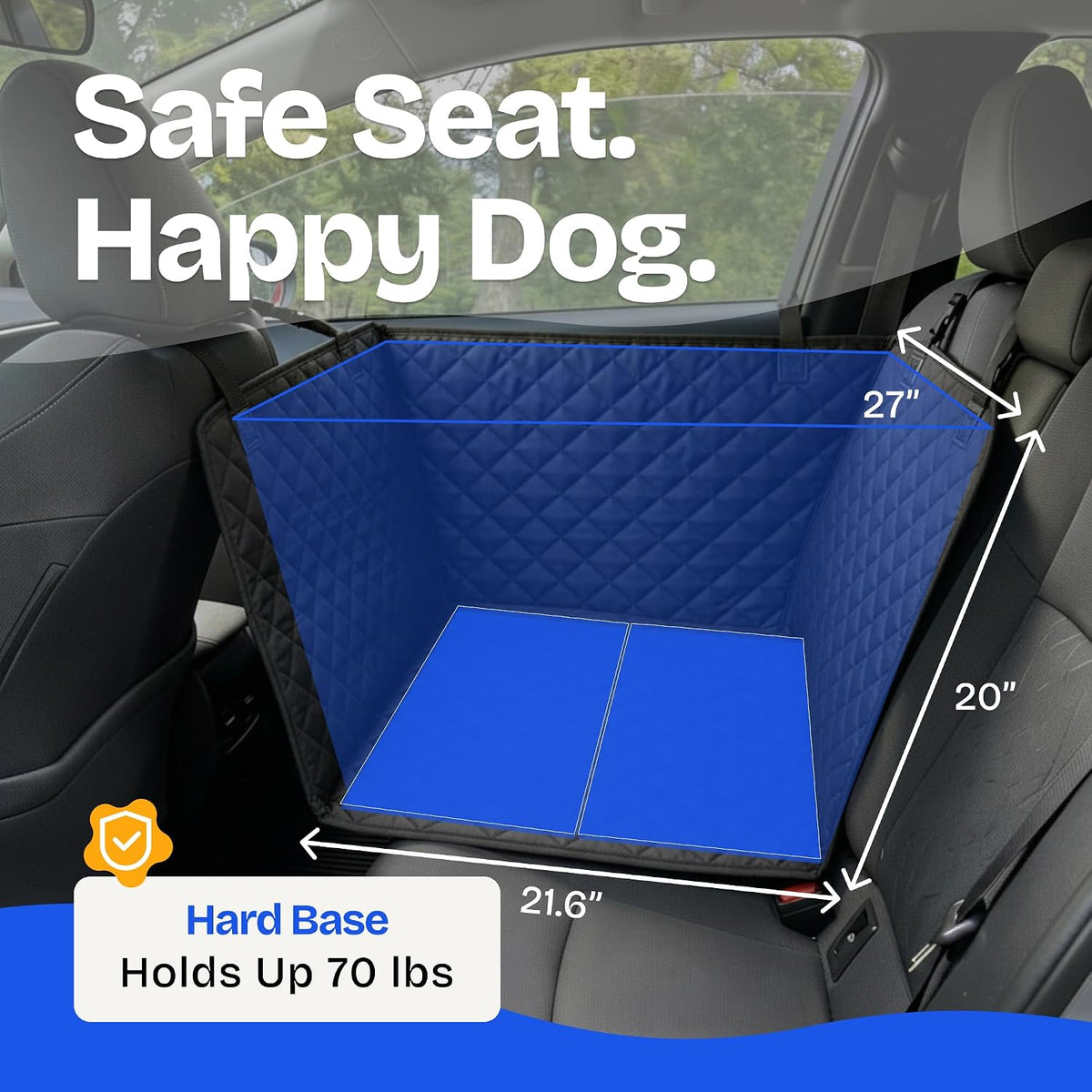Half Hammock Dog Seat Cover for Back Seat - image 2