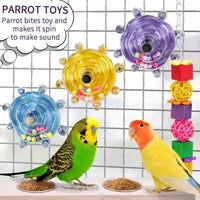 Budgie Toys, Parakeet Training Toy - Pink+Yellow - image 2