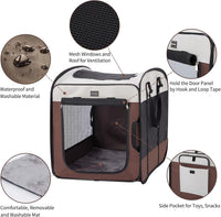 Dog Kennels and Crates for Medium Dogs - Brown / 24.0"L x 16.0"W x 19.0"H - image 2