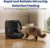 Automatic Microchip RFID Cat Feeder, 16-Cup - Black - image 3