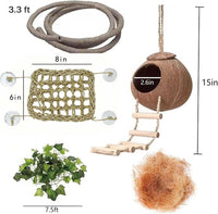 10PCS Crested Gecko Tank Accessories - 10 Piece with Hammock - image 2