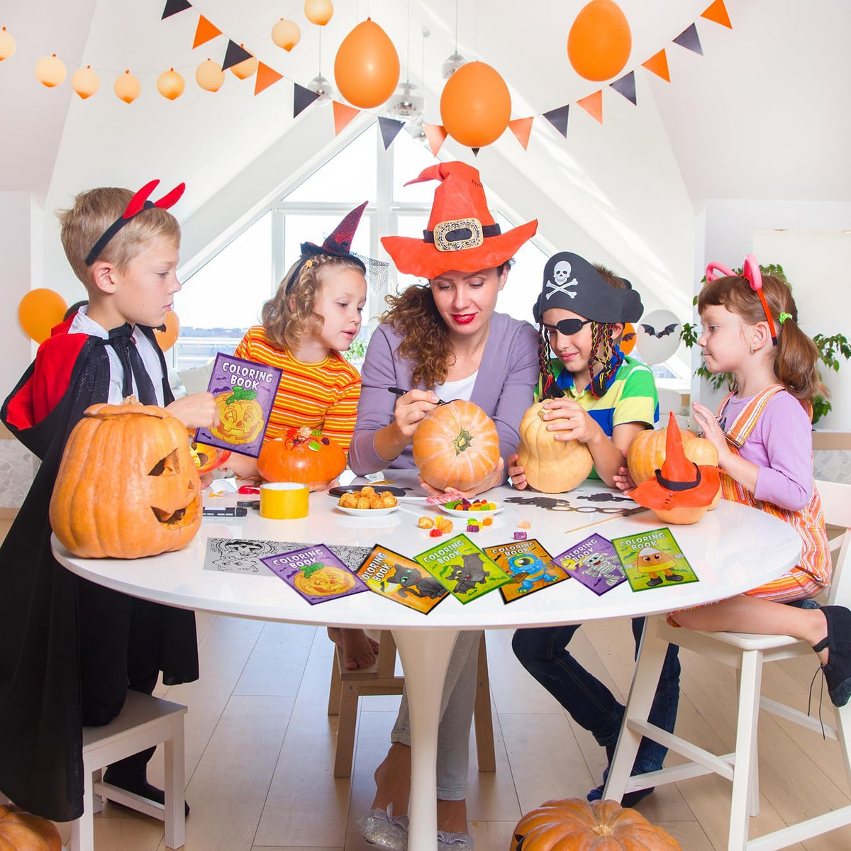 The Dreidel Company Halloween coloring books, 12 booklets with ghosts, witches and pumpkins - view 8
