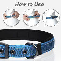 PetiFine Dog Collars for Medium Dogs - Blue / Large (19"-23") - image 3