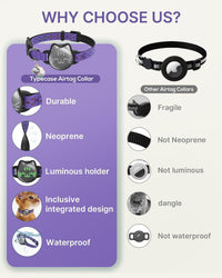 AirTag Cat Collar, Reflective Breakaway Collar - Regal Purple / Small(9-13inch) - image 3
