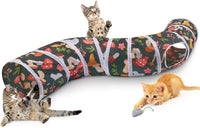 Glittme Cat Tunnel, Cat Tunnels for Indoor Cats - Black Mushroom