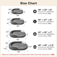 JOEJOY XL Orthopedic Dog Beds Large Sized Dog - Dark grey / XXL(48"x 35"x 7.5") - image 4