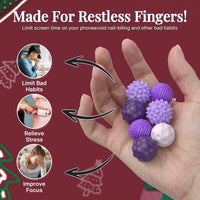 Magnetic Fidget Balls for Adults & Teens - Xmas-purple - image 3