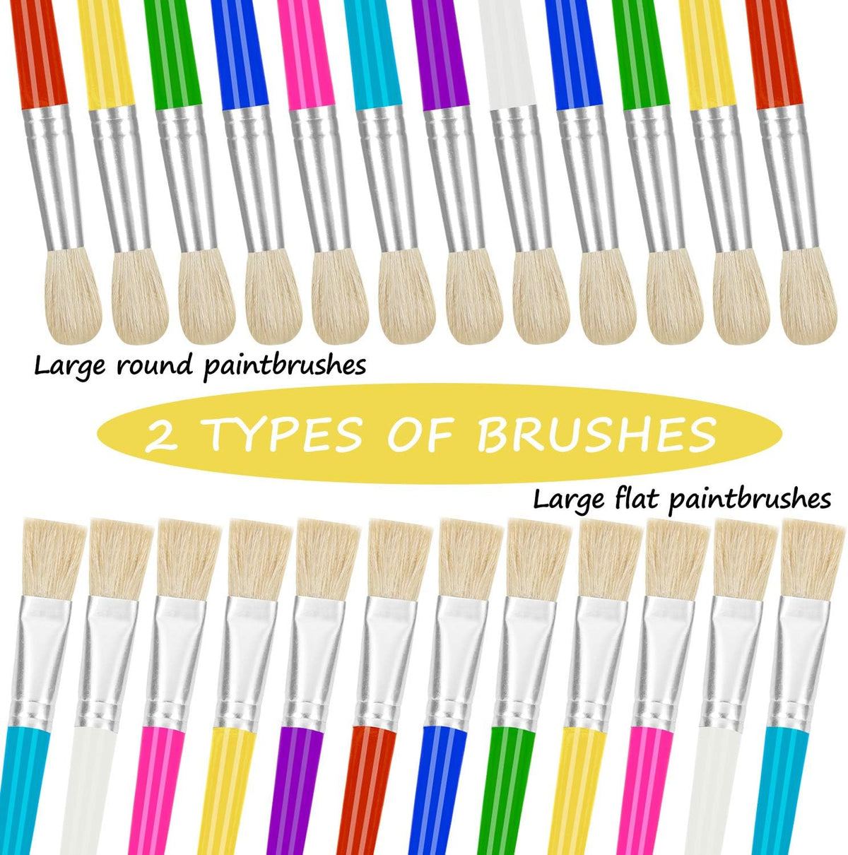 YGAOHF 24 Pcs Paint Brushes for Kids Bulk - 48 Pack - image 4