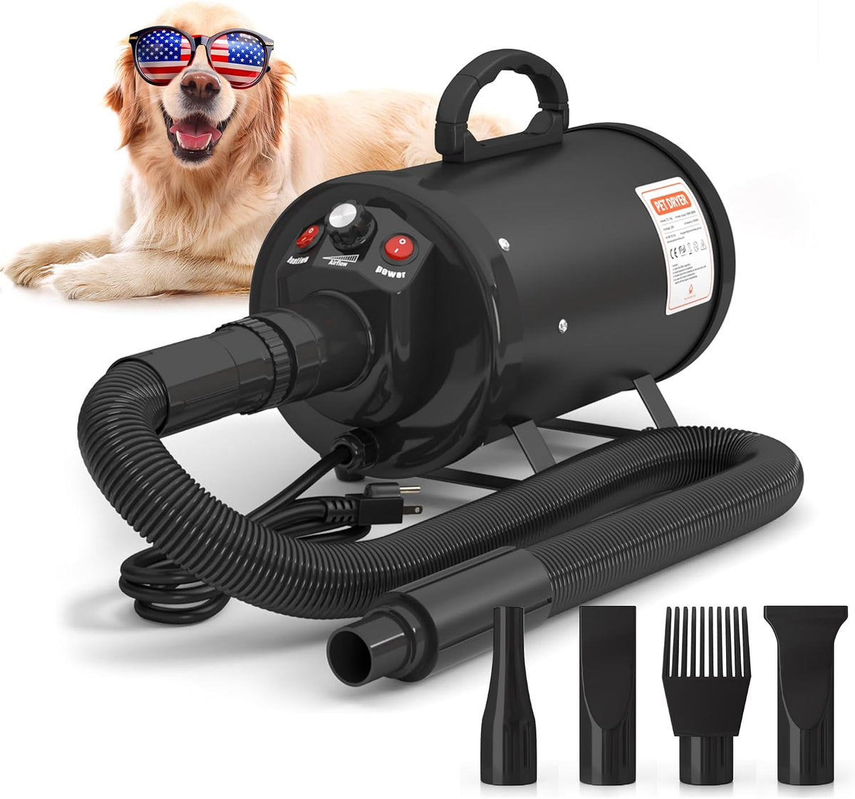 High-Velocity Dog Dryer for Grooming