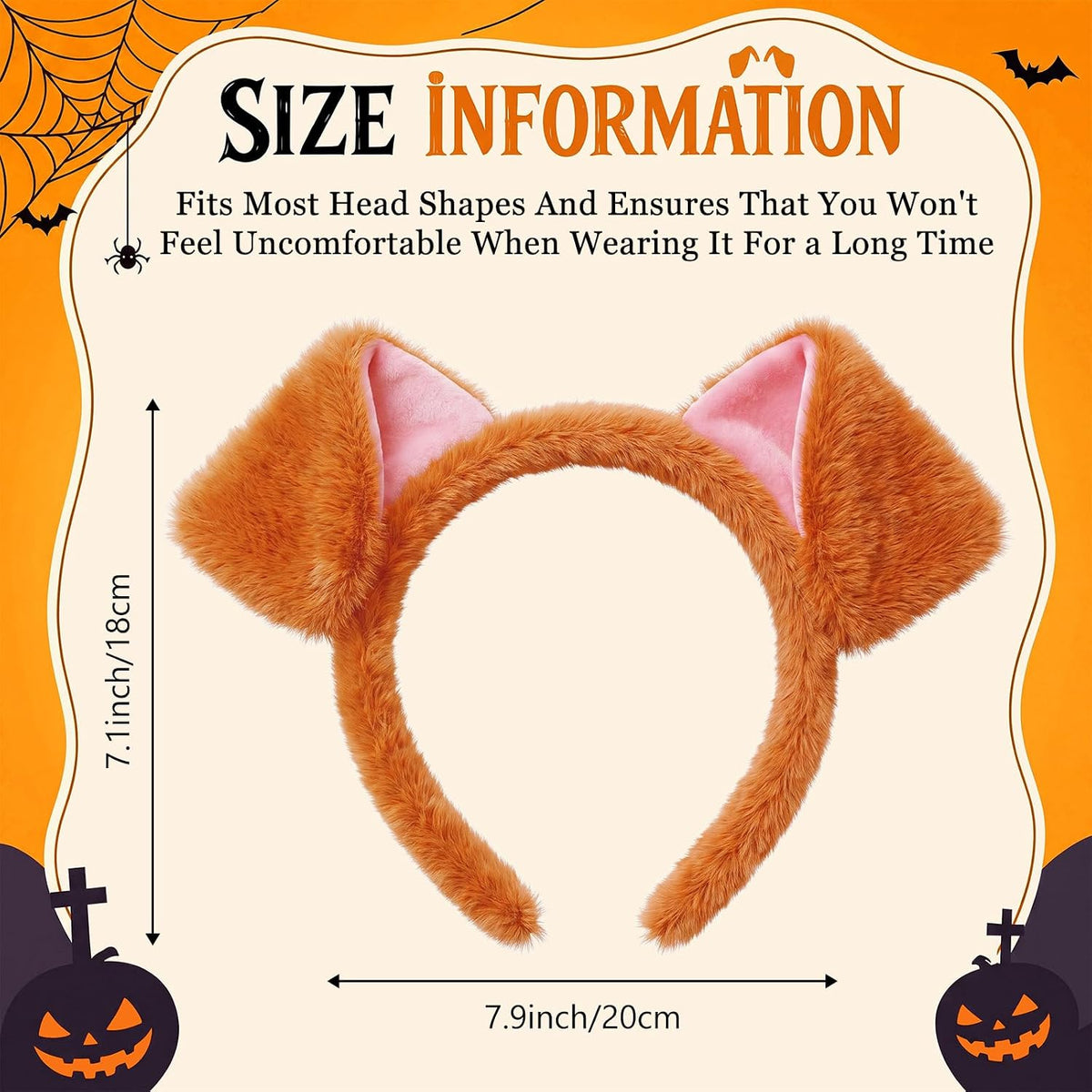 WILLBOND 3-pack plush cow ears headbands with horns for costumes - view 17