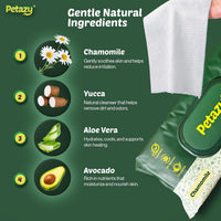 Pet Wipes for Dogs & Cats, Paws, Ears & Butt Cleaning - Chamomile / 200 - image 3