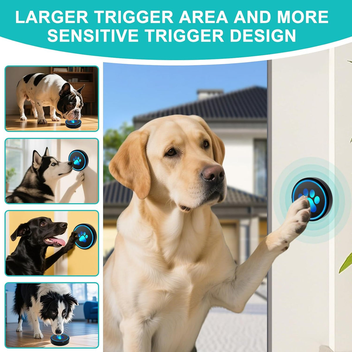 Dog Door Bell for Potty Training - 3 Button - image 4