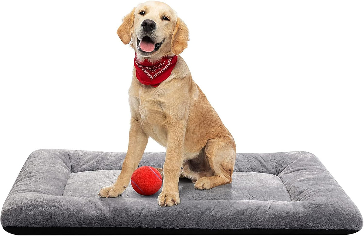 Dog Crate Pad Washable Dog Bed for Crate Medium Cozy Mat 36-Inch Gray – Essentials for Dogs - 36.0"L x 23.0"W x 1.0"Th / gray