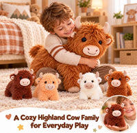 TOYSYM Seal Plush with 4 Babies - Highland Cow - image 4
