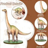 FYSUIMU woodland animal table centerpieces, 12 painted wooden signs standing in matching bases - view 16