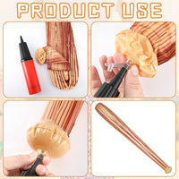 Sotiff inflatable baseball bats, 6-pack of 29.5 inch blow up bats in Wood color - view 8