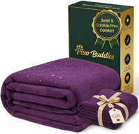 Paw Buddies Waterproof Blanket King Size 80"x90" for Dogs, Pets - Purple