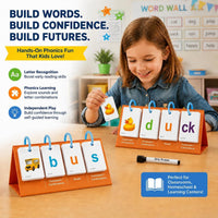 Alened phonics flash cards with CVC word builder panel, rings and picture cards - view 8