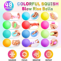 VISCOO 12 Pack Slow Rising Stress Cube - 1.6 in 48 Packs - 12 Colors - image 3