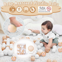 Realhaha Ball Pit Balls Baby Plastic Playpen Playball 2.15″ - Brown / 100 balls - image 2