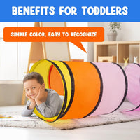 Kids Play Tunnel for Toddlers - Pink Colorful Tunnel - image 2