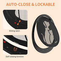 Cat Door for Screen Door, Lockable Magnetic Flap - Extra Large - image 2