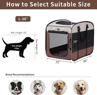 Dog Kennels and Crates for Medium Dogs - Brown / 36.0"L x 23.0"W x 28.0"H - image 2