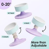 Ceramic Elevated Raised Cat Bowls, Cat Food Dish with Stand - Lavender & Mint - image 4