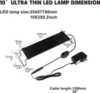 Ultra-Slim Full Spectrum LED Aquarium Light with Adjustable - 10-15" - image 2