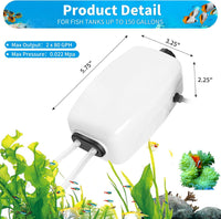AQUANEAT Aquarium Air Pump for 20-210 Gallon Tank - 100-150 Gallons - image 2