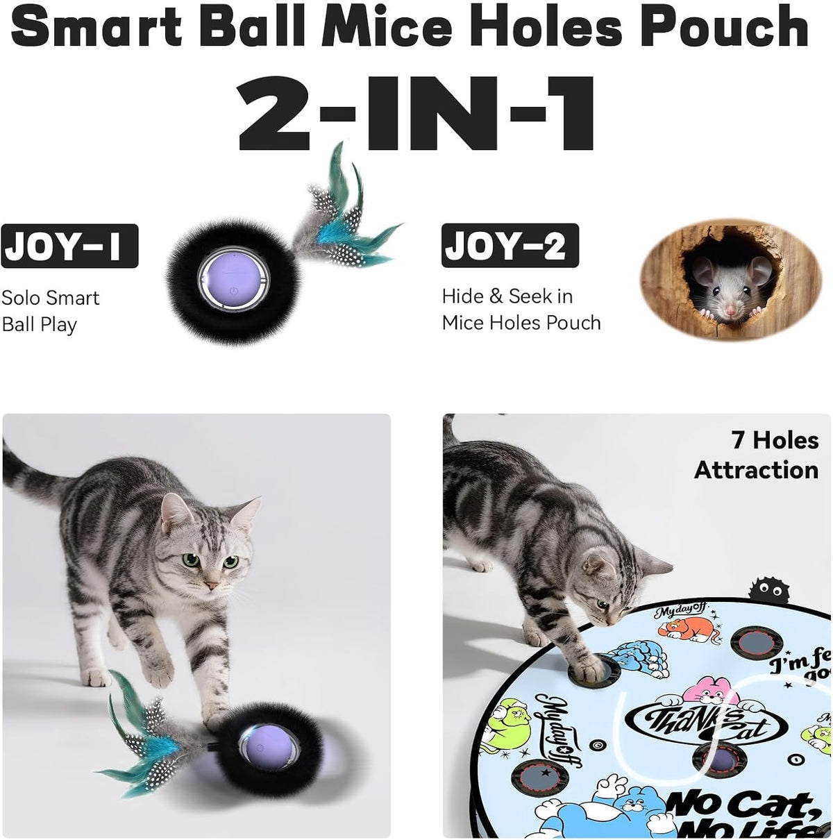 Interactive Cat Toy for Indoor Cats - No Cat No Life - image 2