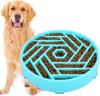 TOBYTO Slow Feeder Dog Bowls Large Medium Breed - Blue