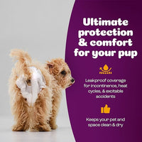 Inspire Pet Care Dog Diapers Female Dogs | Bulk Value Doggie Incontinence, Accidents, for Heat, Pee or Period and Housebreaking (X-Small (50 Count))