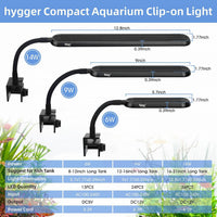 hygger 0.5-5 Gallon Nano Tank Mini Clip-on Aquarium Light with White - 6W - image 4