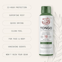 Green Tea + Mint Insect Repellent, 12-Hour Mosquito & Tick Protection, Picaridin-Based, Water-Based, Lightweight, Quick-Drying, Vanishing Scent, DEET Alternative, Face & Body Use, 3 Pack