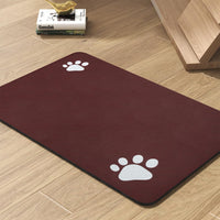 PADOOR Pet Feeding Mat-Absorbent Dog Mat for Food and Water Bowl-No - 16"x24" / Red