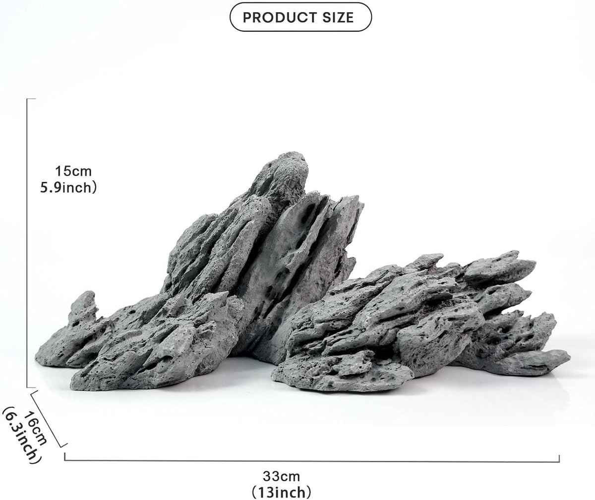 FZONE Aquarium Rocks Aquascaping - 07: Seiryu Stone: 13''×6.3''×5.9'' - image 2