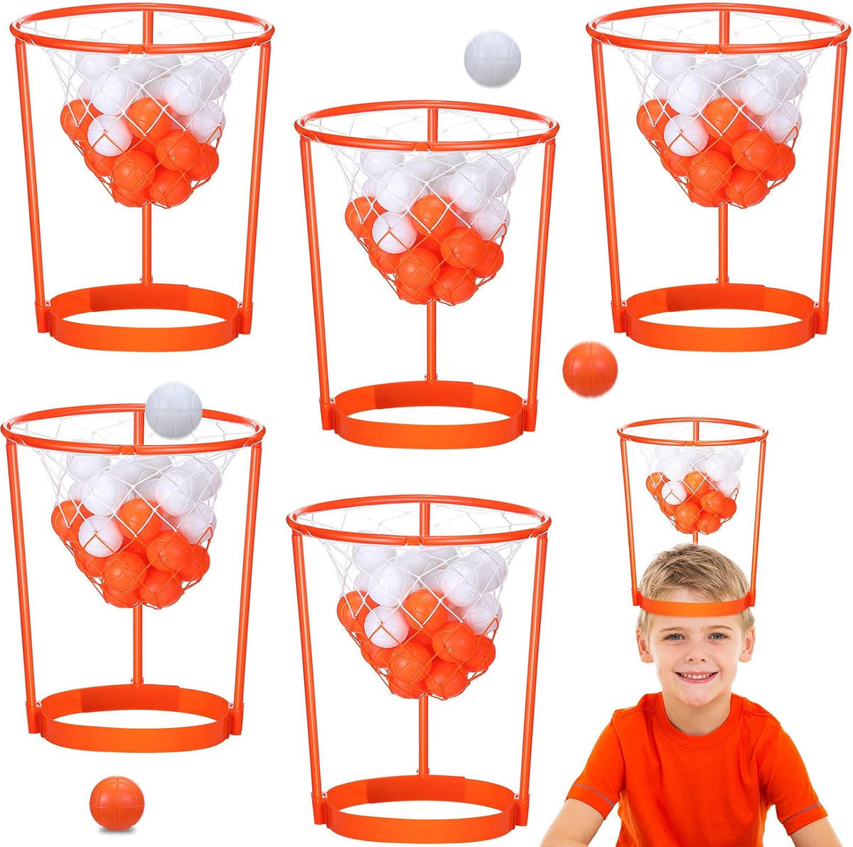 HyDren 33 Pcs Head Hoop Basketball Party Game for Kids and Adults – Fun for Kids & Family - 6