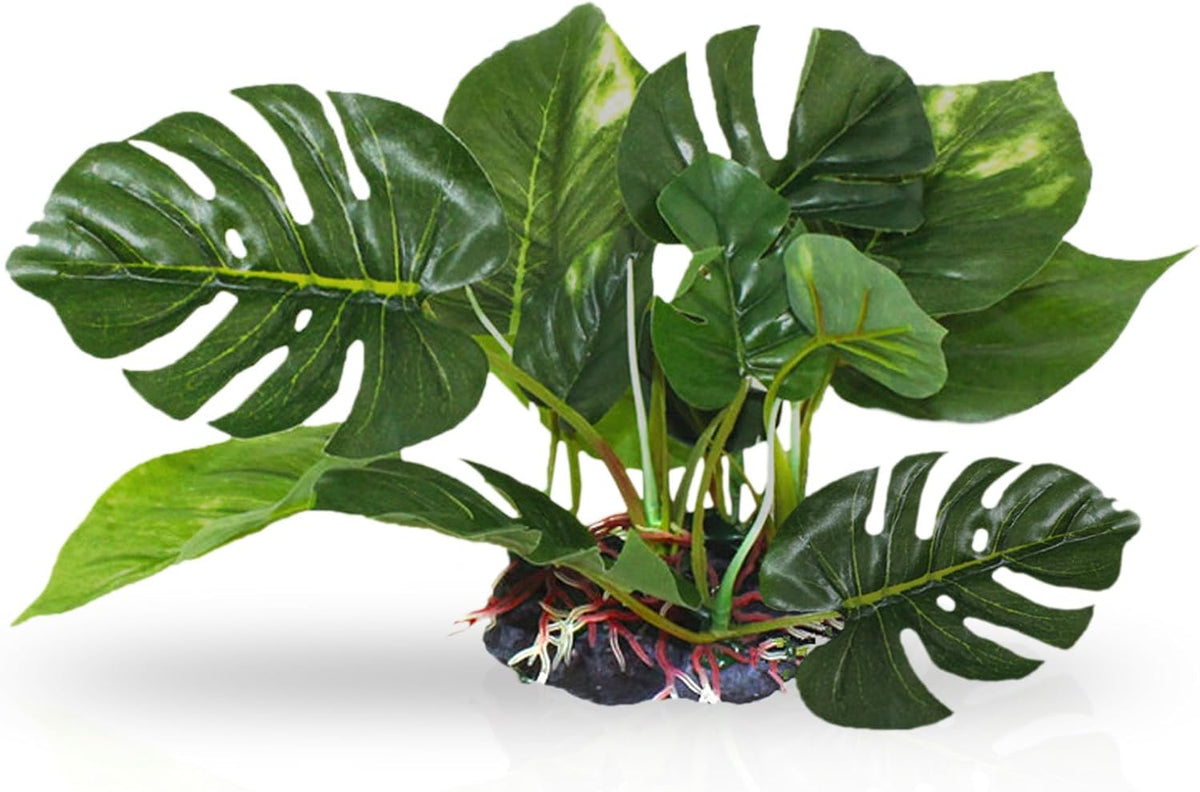 SunGrow Plastic Leaf Plant, Heavy-Duty Ceramic Base - 6 Inches / 1 - image 3