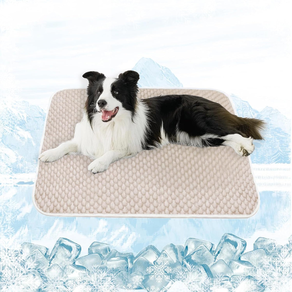 MICROCOSMOS Dog Sleeping Pad & Pet Cooling Mat - 36" x 36" / Brown